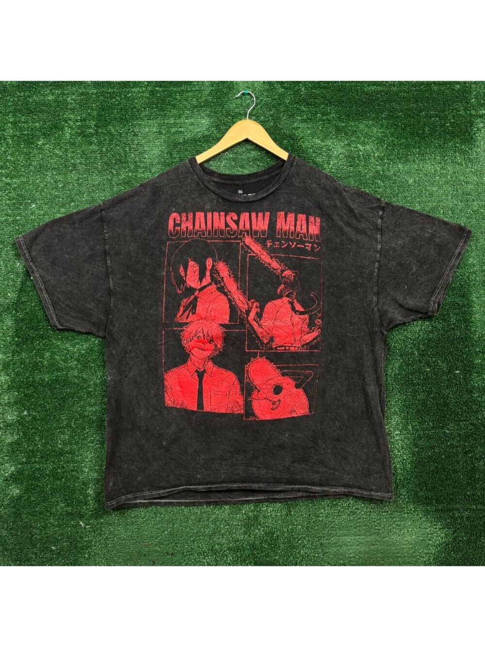 Chainsaw Man The Movie: Reze Arc Red Mineral Wash T-Shirt Size 2X